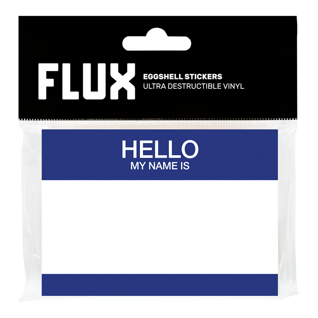 Eggshell Hello My Name Is Stickers